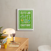 "Science Lab" - Personalized Art Print in Slime by Robert and Stella - In a Room
