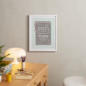 "Our Story" - Personalized Art Print in Gray by JeAnna Casper - In a Room