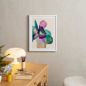 "Fleur de Papier" - Art Print in Purple by Karen Kardatzke - In a Room
