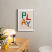 "Creative Play" - Art Print in Cream by Nazia Hyder - In a Room