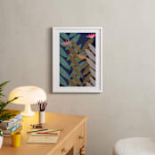 "Bromelias" - Art Print in blue night by Bethania Lima - In a Room