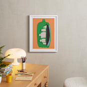 "Two Liter Ship" - Art Print in sweet orange by Elliot Stokes - In a Room