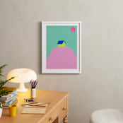 "Dia y Noche I" - Art Print in Pink, Green by Marta Crea - In a Room