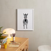 "baby animal.zebra" - Art Print in black by Cass Loh - In a Room