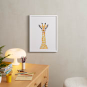 "baby animal.giraffe" - Art Print in merigold by Cass Loh - In a Room