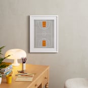 "Full Court" - Art Print in Smoke Orange by Jennifer Morehead - In a Room