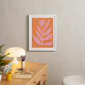 "Tall Flower" - Art Print in peach sorbet by Brandie Stonge - In a Room