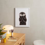 "Baby Animal Sea Otter" - Art Print in Coffee by Cass Loh - In a Room
