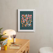 "Picking Wildflowers" - Art Print in Garden Green by Britt Mills - In a Room