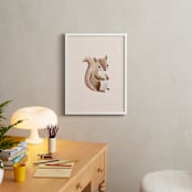 "Baby Squirrel" - Art Print in Beige by Vivian Yiwing - In a Room
