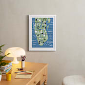 "I love New York" - Art Print in Ocean Blue by Jordan Sondler - In a Room