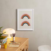 "Double Vintage Rainbow" - Art Print in Delicate Pink by Emanuela Carratoni - In a Room