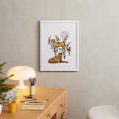 "Tigers in Tulum" - Art Print in Gold Spark by Jenna Skead - In a Room