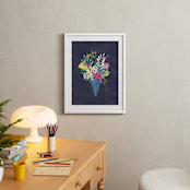 "Candy blossom" - Art Print in Midnight blue by Lisa Glanz - In a Room