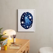 "To the stars and beyond" - Art Print in Prussian Blue by raven erebus - In a Room