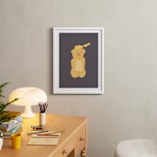 "Honey Bear" - Art Print in Kitchen Counter Black by Elliot Stokes - In a Room