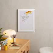 "Aquatic High Jump 2 of 3" - Art Print in carrot peel by Deborah Chou - In a Room