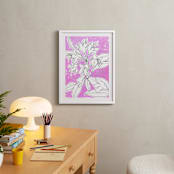 "Lush Botanical Gallery II" - Art Print in Violet Pink Azalea by Lise Gulassa - In a Room