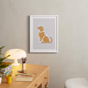 "Astronaut Retriever" - Art Print in Moonscape by Ashley Presutti Beasley - In a Room