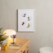 "The Boarders" - Art Print in Fresh Snow by Haley Mistler - In a Room