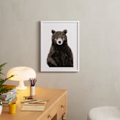 "Baby Animal Bear" - Art Print in Woodland Brown by Cass Loh - In a Room
