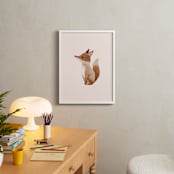 "Baby Fox" - Art Print in Beige by Vivian Yiwing - In a Room