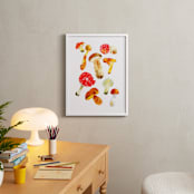 "Forest mushrooms" - Art Print in Fox orange by Alexandra Dzh - In a Room