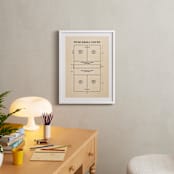 "Pickleball Posters 1" - Art Print in Backhand Black by Jayne Alfieri - In a Room