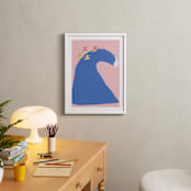 "Surf's Up" - Art Print in coral pink by Elliot Stokes - In a Room