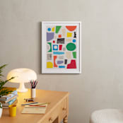 "Paper Playground" - Art Print in Sherbet by Alisa Galitsyna - In a Room