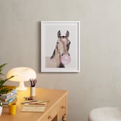 "Bubblegum: Horse" - Art Print in bubblegum pink by Maja Cunningham - In a Room