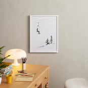 "skier" - Art Print in freestyle blue by Alicia Abla - In a Room