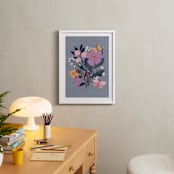 "Butterfly Floral" - Art Print in Grape by Angel Walker - In a Room