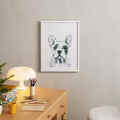 "Hey Mr. Dog" - Art Print in Nickel by Makewells - In a Room