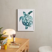 "Tropical Sea Turtle" - Art Print in Caribbean by Shirley Browning - In a Room