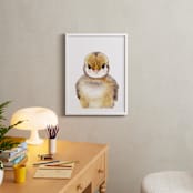 "Baby Animal Rooster" - Art Print in Morning Sunlight by Cass Loh - In a Room
