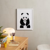 "Baby Panda" - Art Print in midnight by Cass Loh - In a Room