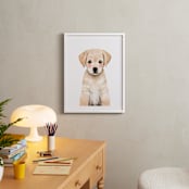 "Baby Labrador" - Art Print in yellow by Cass Loh - In a Room