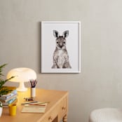 "Baby Kangaroo" - Art Print in hazelnut by Cass Loh - In a Room