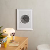 "A Happy Moon" - Art Print in Grey by Mollie Bohannon - In a Room