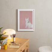 "Who's There?" - Art Print in White by Mary Ketch - In a Room