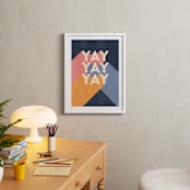 "Overjoyed" - Art Print in Navy by Sophie Owens - In a Room