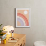 "Double Rainbow with Moon and Sun II" - Art Print in Sun by Emanuela Carratoni - In a Room