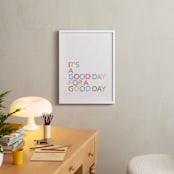 "Good Day Vibes" - Art Print in Candy by Inkblot Design - In a Room