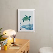 "Ocean Friends III" - Art Print in Turtle by Teju Reval - In a Room