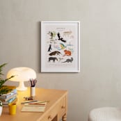 "America, endangered animals" - Art Print in Ivory by Sabrin Deirani - In a Room