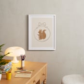"Woodland Animal Frame - Squirrel" - Art Print in Cream by Creo Study - In a Room