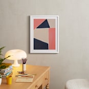 "Coral Combination" - Art Print in Cool Coral by Colleen Ehrlich - In a Room