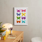 "My Butterflies" - Art Print in Butterfly Pink by Alf and Auguri - In a Room
