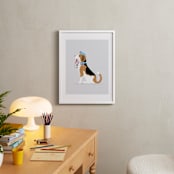 "Doctor Beagle" - Art Print in Smoke by Ashley Presutti Beasley - In a Room